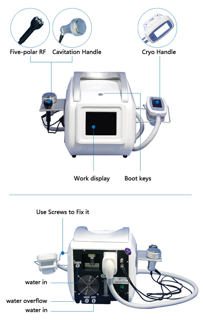 RF cavitation cryo handle